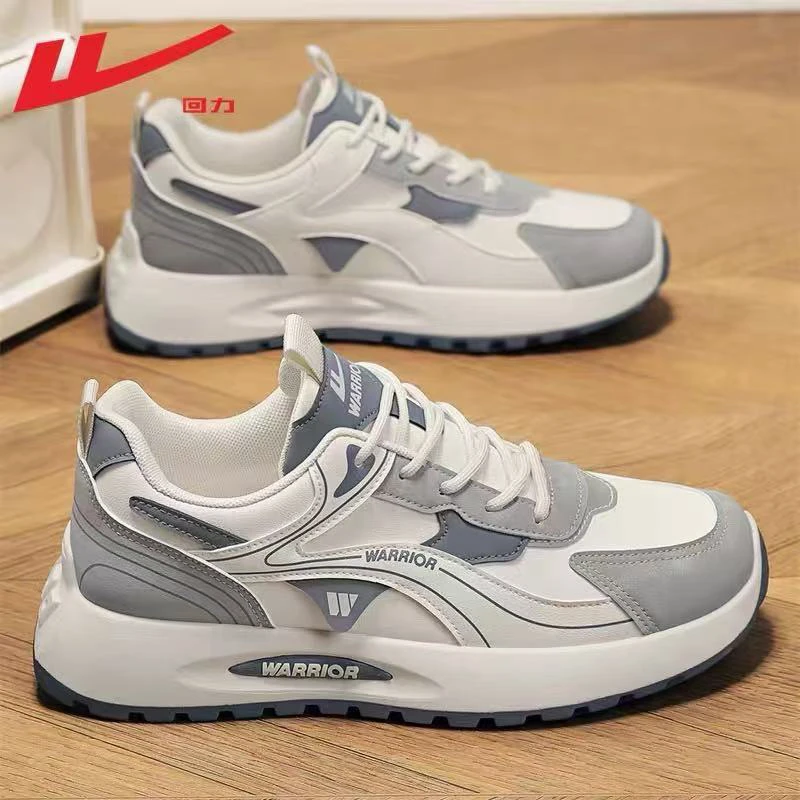 回力男鞋春季2025新款爆款皮面防水休闲德训鞋阿甘运动老爹小白鞋