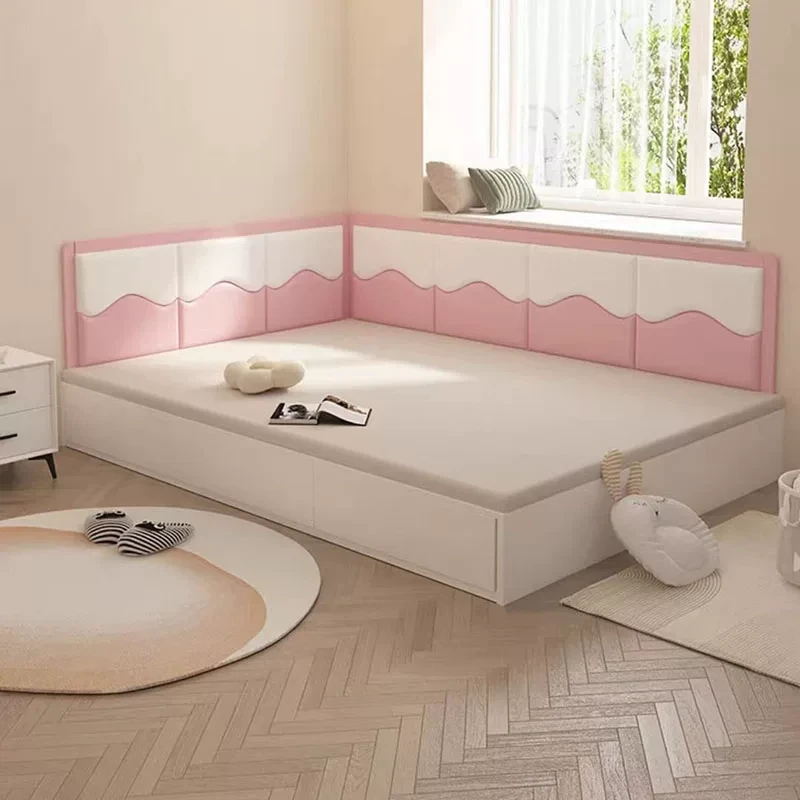 现代简约儿童房床头软包墙围环保碳晶板(定制款