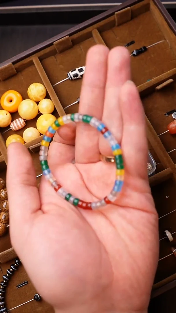 合金000玛瑙/玉髓彩虹药片6mm