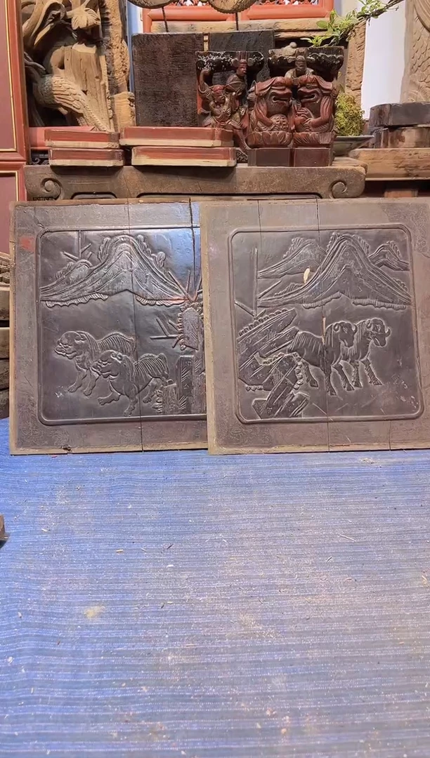 【闪购商品】香樟木老木雕老物件花板有瑕疵完美者慎拍