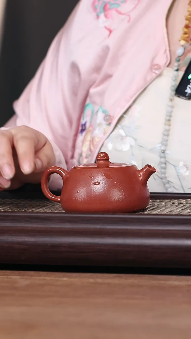【闪购商品】紫砂茶壶JH12131 史红芬明式井栏 红降坡