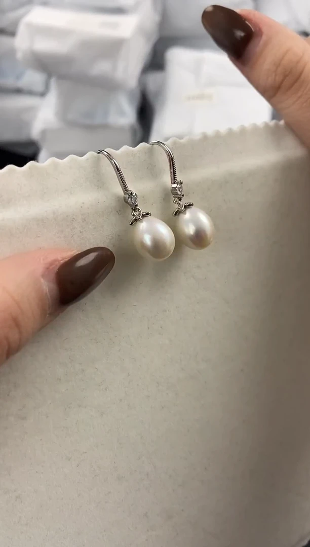 未镶嵌耳饰淡水珍珠ed1048