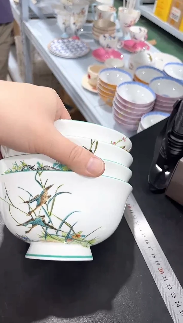 杯子骨瓷（简装）6.3寸四季碗春夏秋冬一套4个