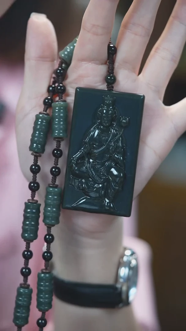 颈饰未镶嵌和田玉大势至