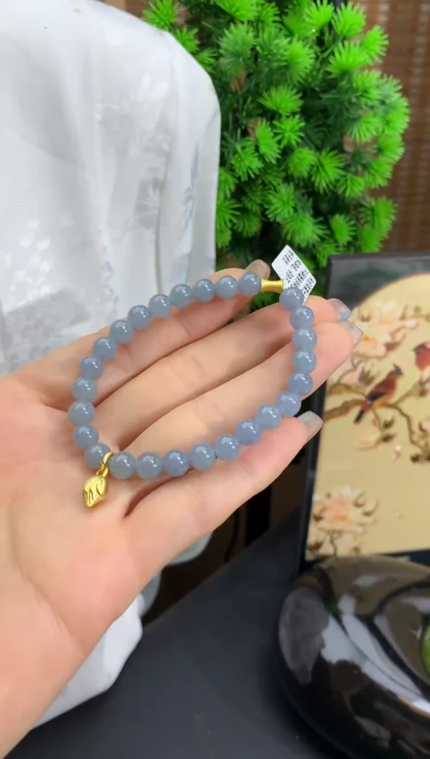 【闪购商品】翡翠手链未镶嵌卡6.8mm