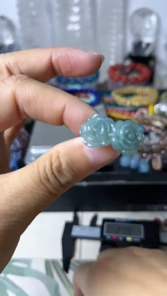 【闪购商品】翡翠耳饰银S925镶嵌矿坑