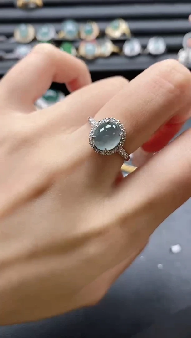 【闪购商品】翡翠戒指银S925镶嵌51151