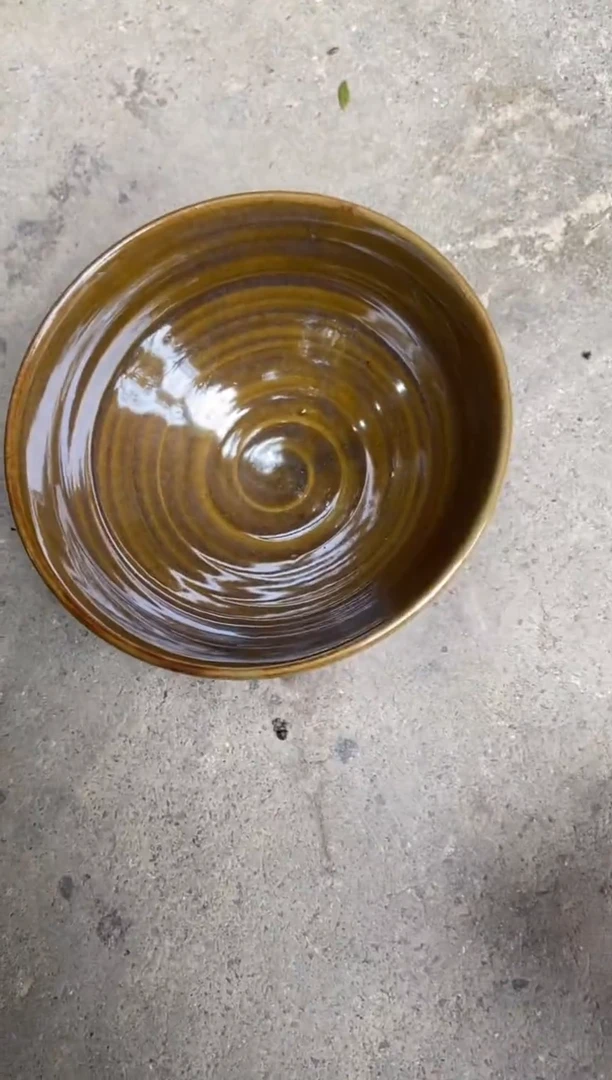 釉绘柴烧森****珠浪鬼柴烧-小碗