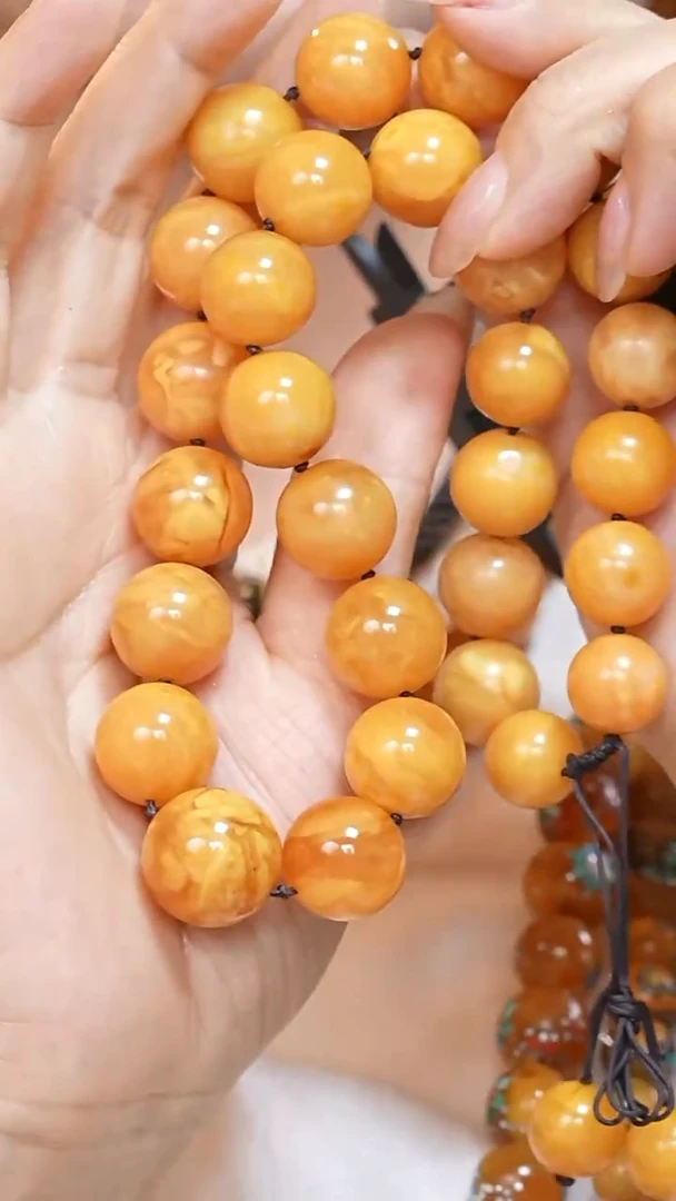 蜜蜡颈饰未镶嵌5055天然蜜蜡珠宝奇石云端妖孽石膏蜡全部保真