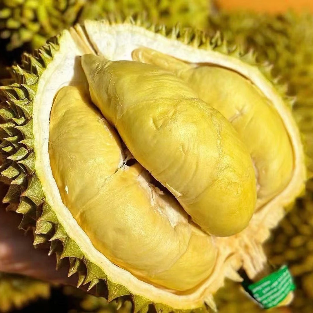 【两斤、一斤半净果肉】泰国树熟新鲜金枕榴莲核小，香甜软糯，现场开果，净含量750g榴莲同城配金枕泰国
