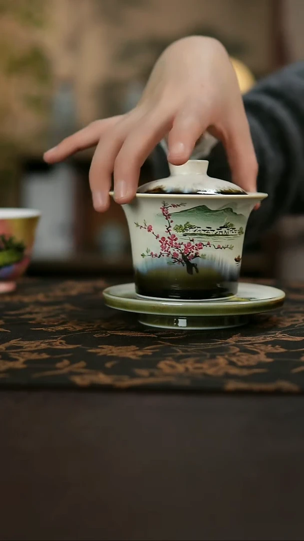 景德镇陶瓷杯碗柴烧多人