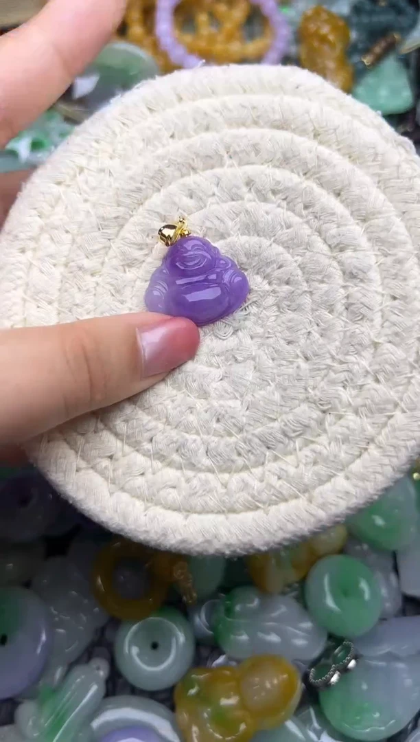 颈饰未镶嵌翡翠天然缅甸翡翠吊坠