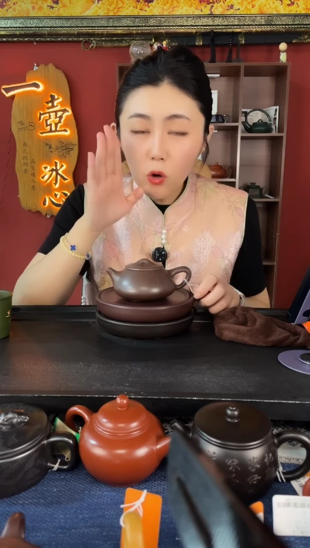 茶壶紫砂小*耳紫朱泥扁西施