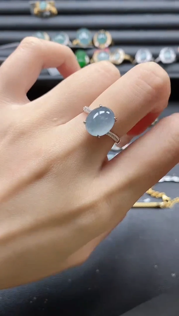 【闪购商品】翡翠戒指银S925镶嵌51511