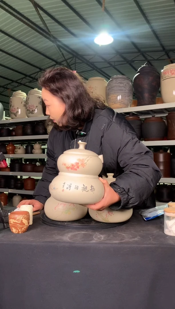 【闪购商品】罐白泥葫芦静观自得散茶罐