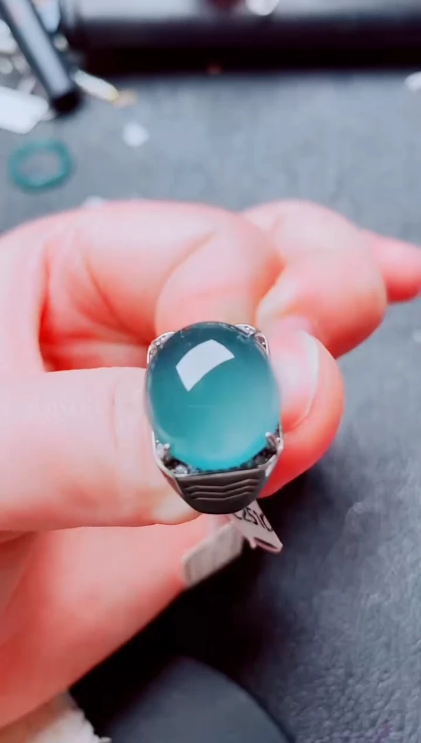 银S925镶嵌戒指翡翠1111