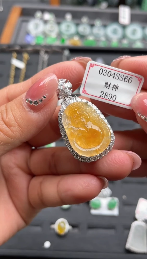 【闪购商品】翡翠挂件银S925镶嵌0304SS66