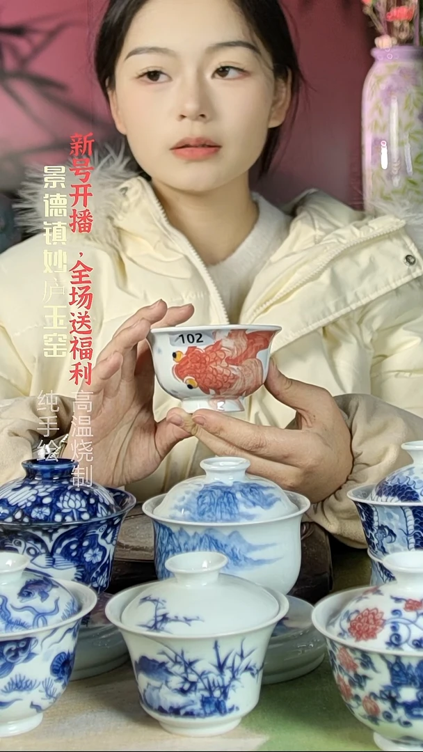 盘陶妙庐玉窑压手102微瑕