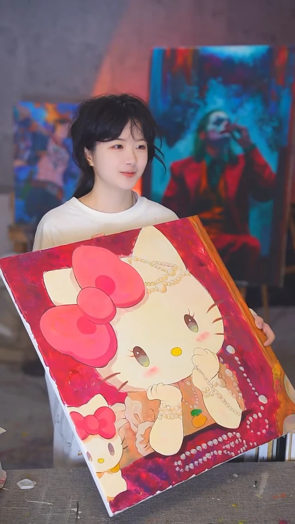 油画N*W小黄人丙烯画纯手绘