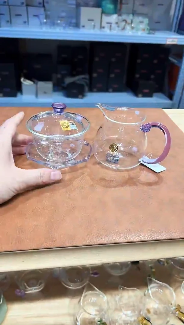 ?禾器禅语+浮莲公道杯浅紫色