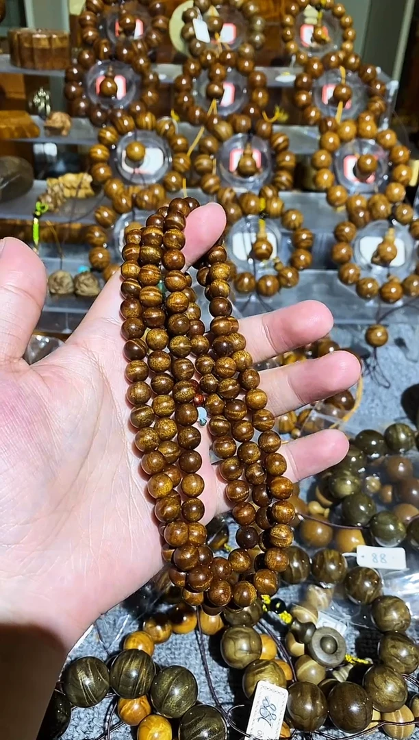 楠木（金丝楠）手串/手链P****d小叶桢楠水波纹0.8*108手串