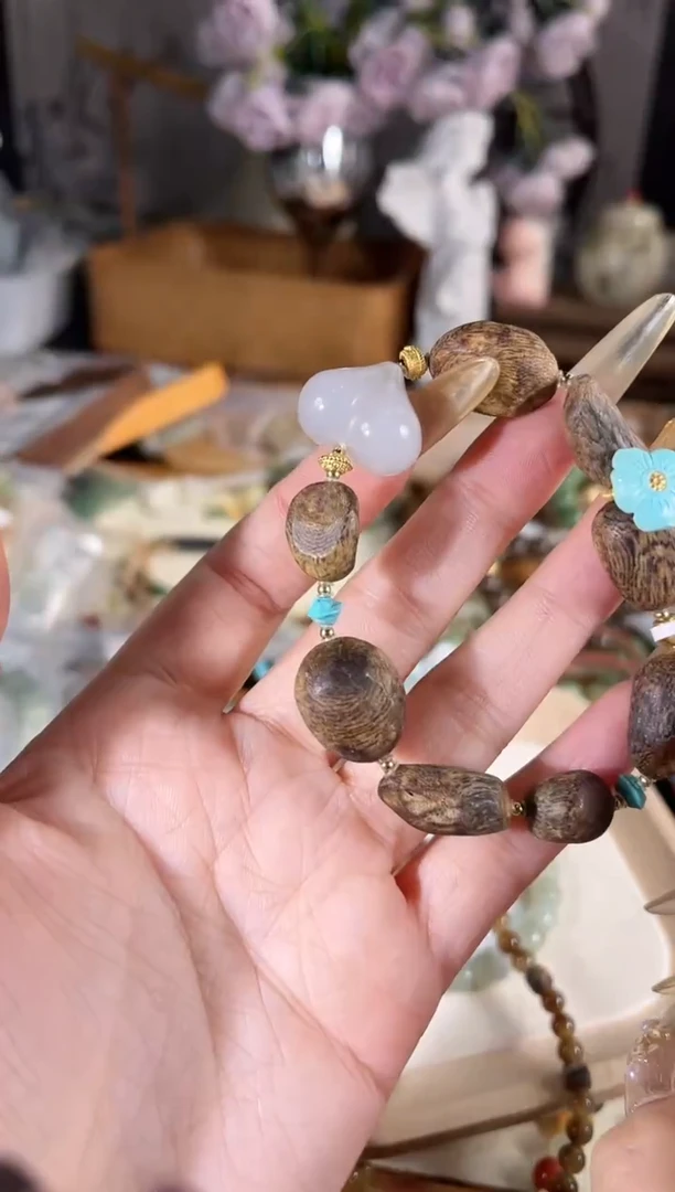 银S925镶嵌手链和田玉多样性发其一孤品默认微瑕