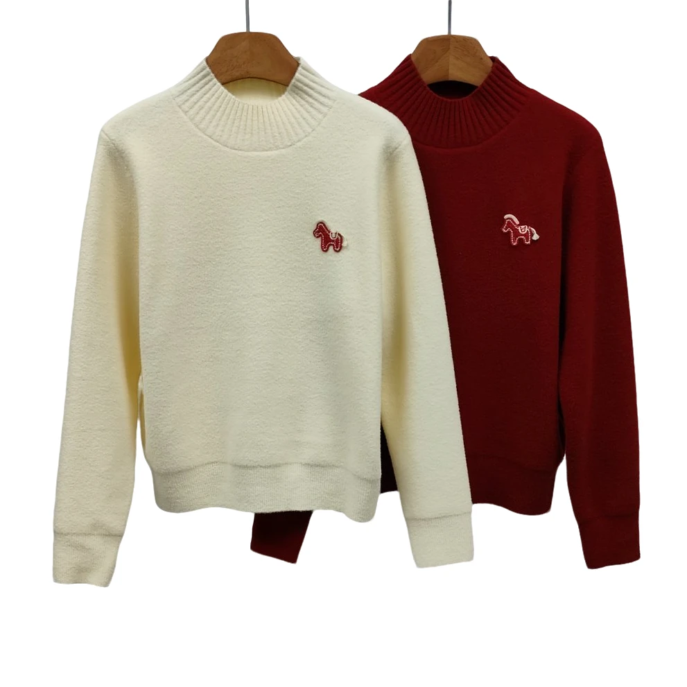 YITONG/倚桐2025冬季时尚百搭套头长袖保暖圆领针织衫（M5C55972）