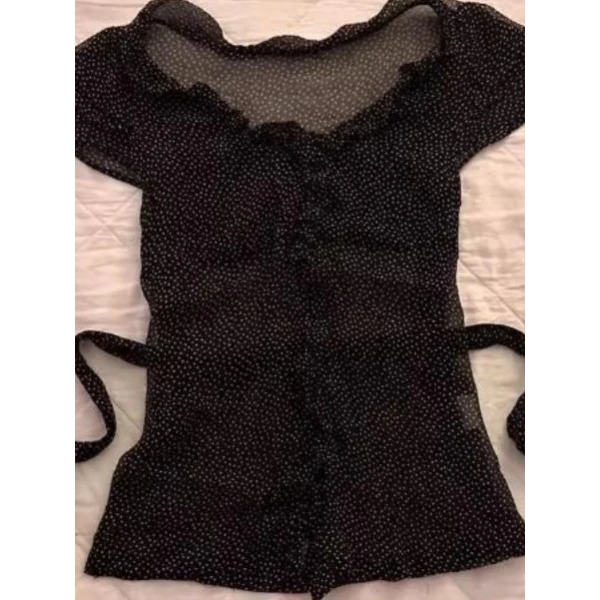 舒服到心坎了，怒推！韩系波点收腰短袖上衣女2025夏季洋气漂亮气质