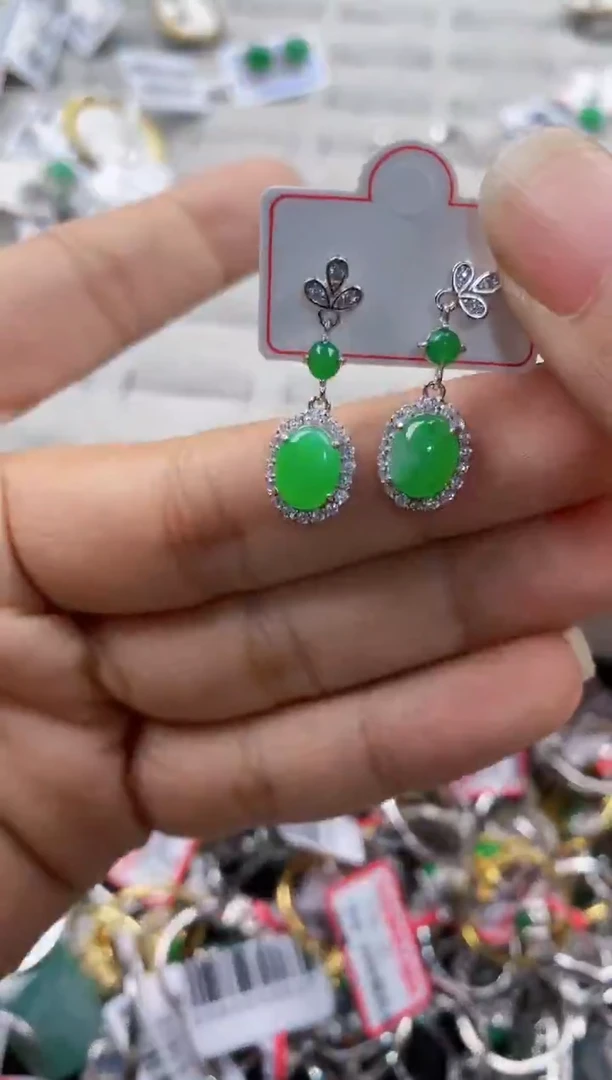 银S925镶嵌戒指翡翠333               6