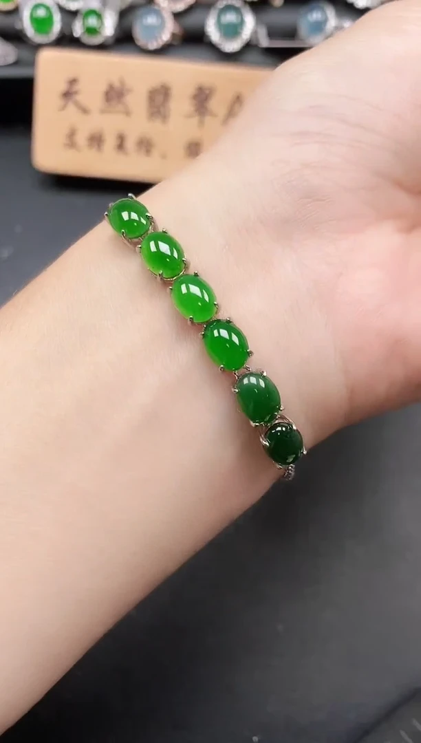 银S925镶嵌戒指翡翠111