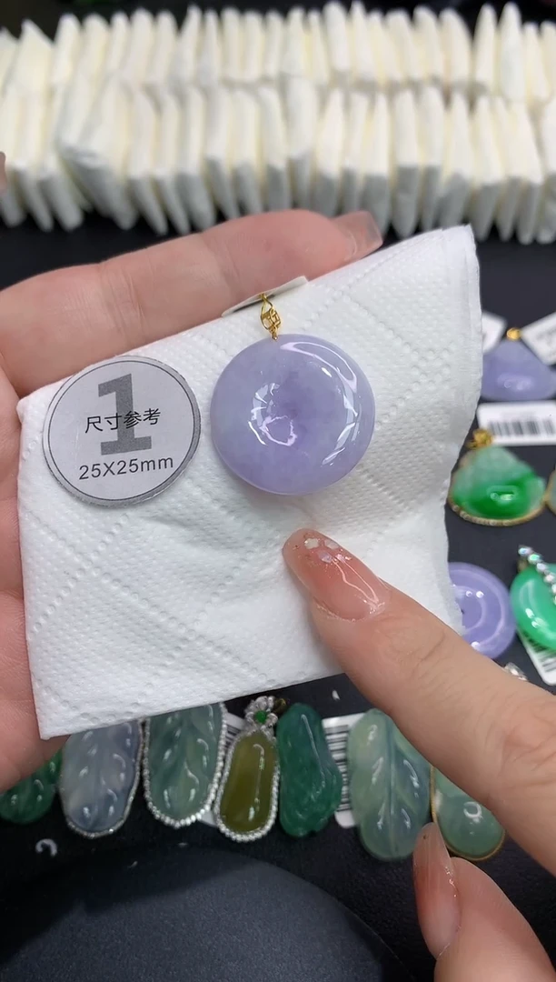 吊坠(不含链)18K金镶嵌翡翠111111111111