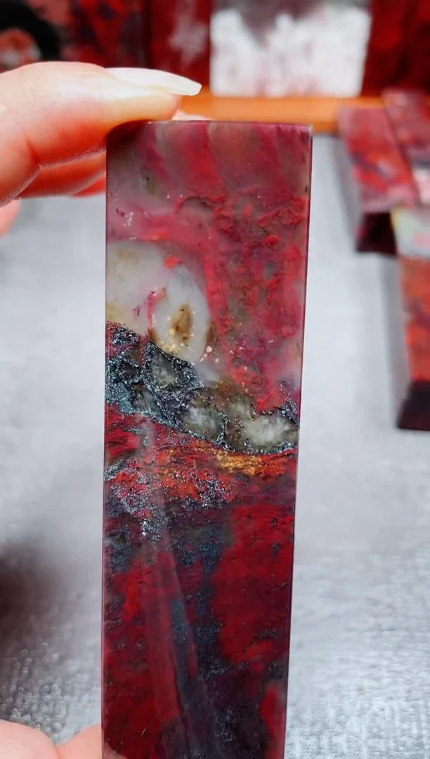 玉桂林鸡血玉素章--8