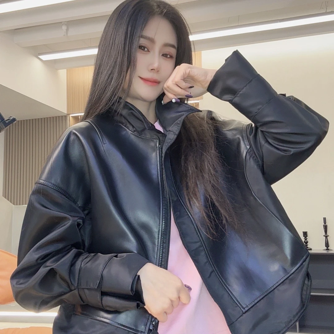 PINSHANGXIBAO/品尚喜宝2025时尚宽松百搭休闲绵羊皮外套 83742