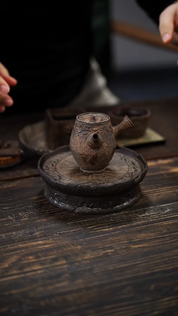 全手工制作  南蛮侧把壶