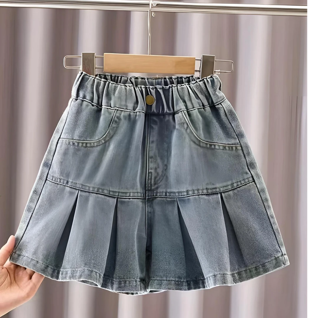 女童宝宝牛仔短裤2025夏季新款中大童热裤五分百搭女孩夏天裙裤子