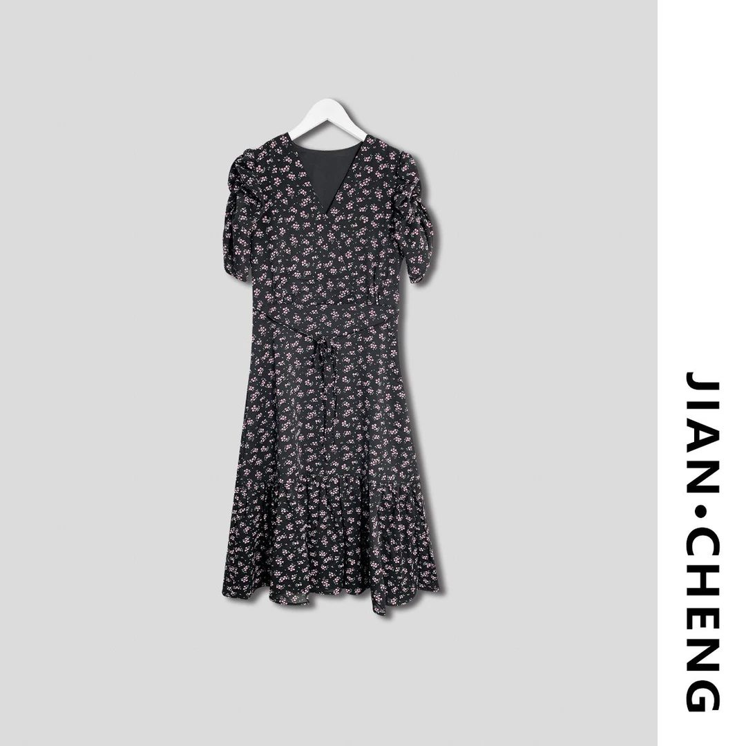 【简柽】收腰碎花连衣裙D506-1519