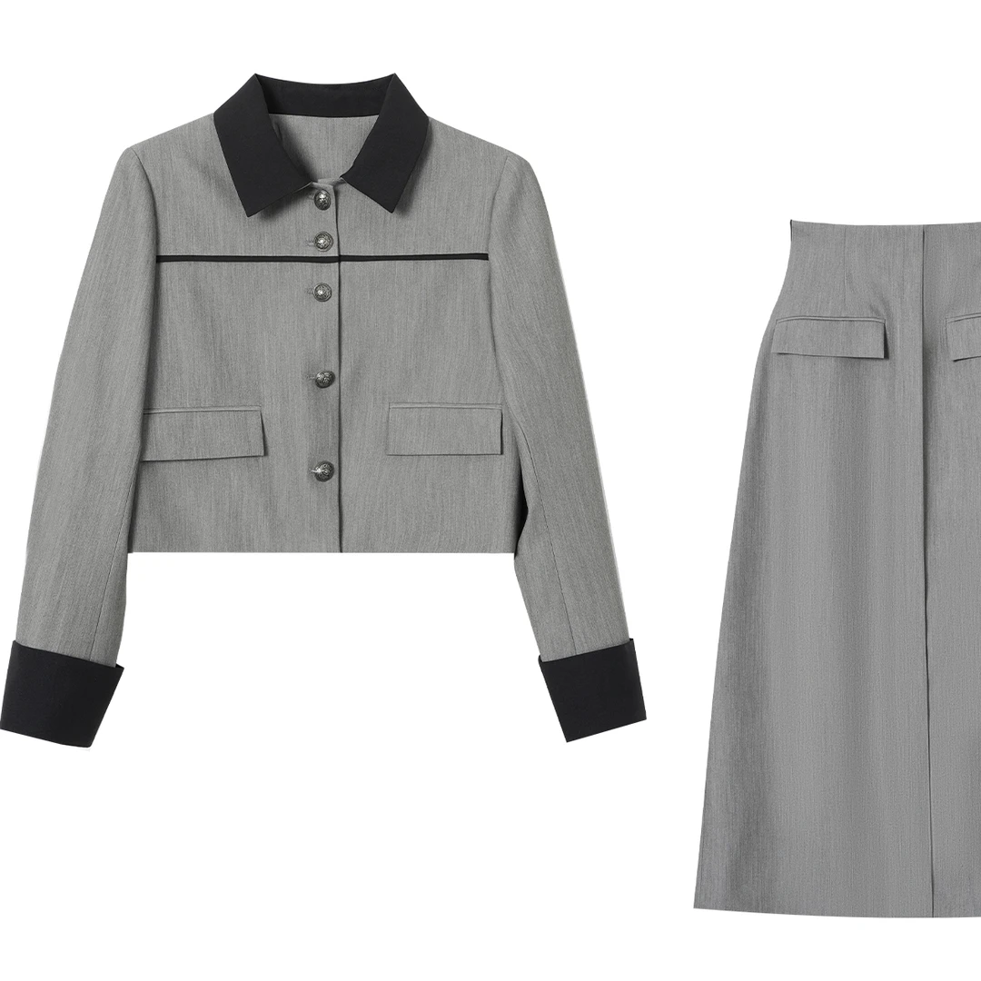 西装半身裙女新款气质法式两件长袖职业裙B0994B76282