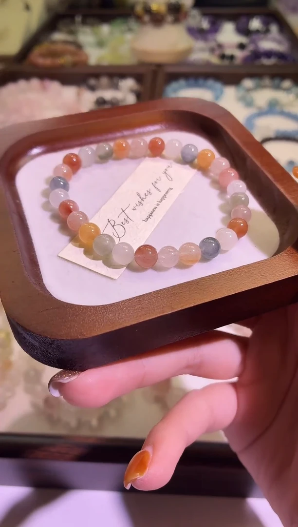 未镶嵌手串水晶13号闪购彩兔毛