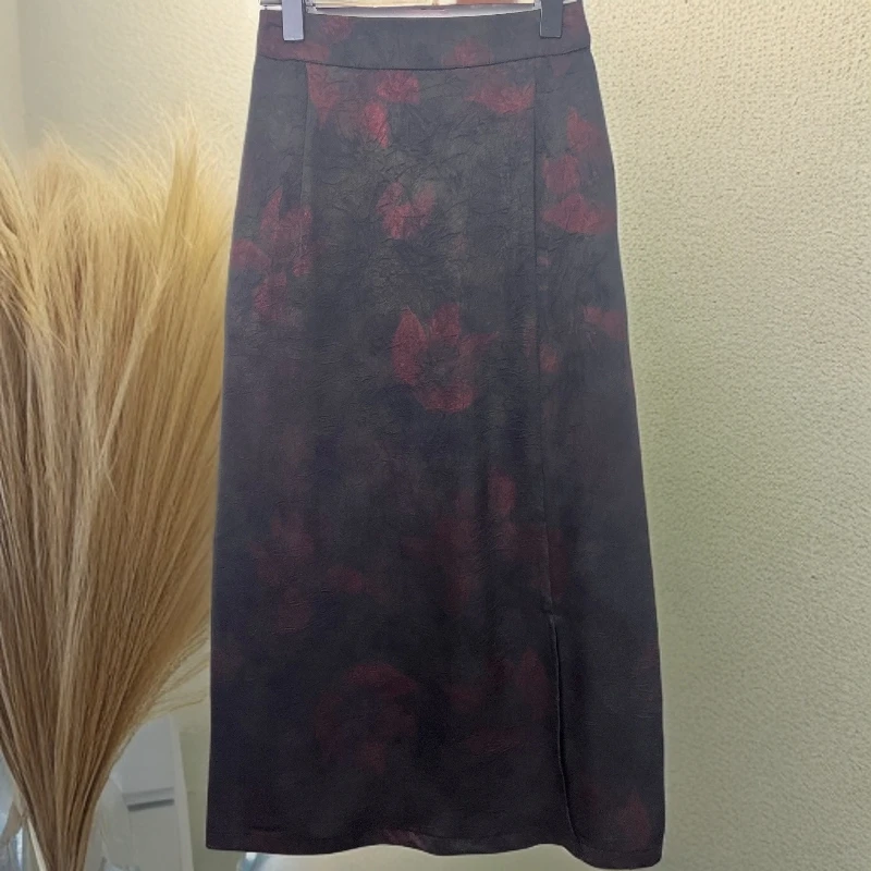 462【云锦坊】新款气质时尚百搭优雅国风鎏金提花半裙