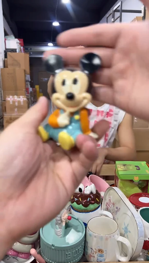 瓷片米奇中古摆件
