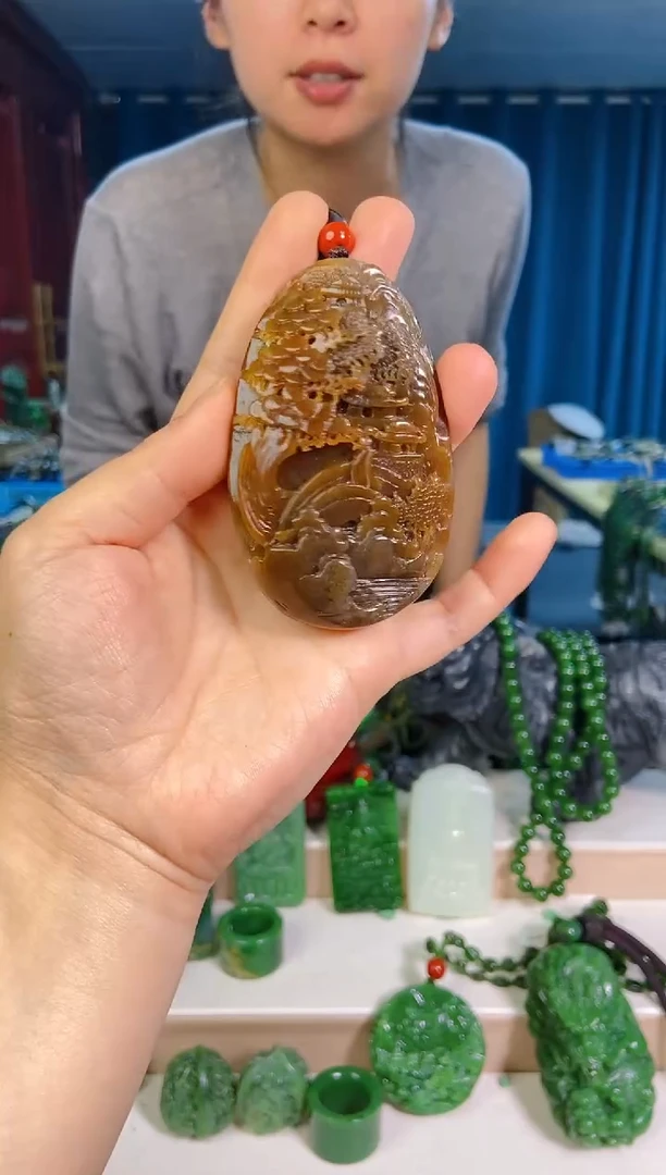 和田玉未镶嵌挂件1