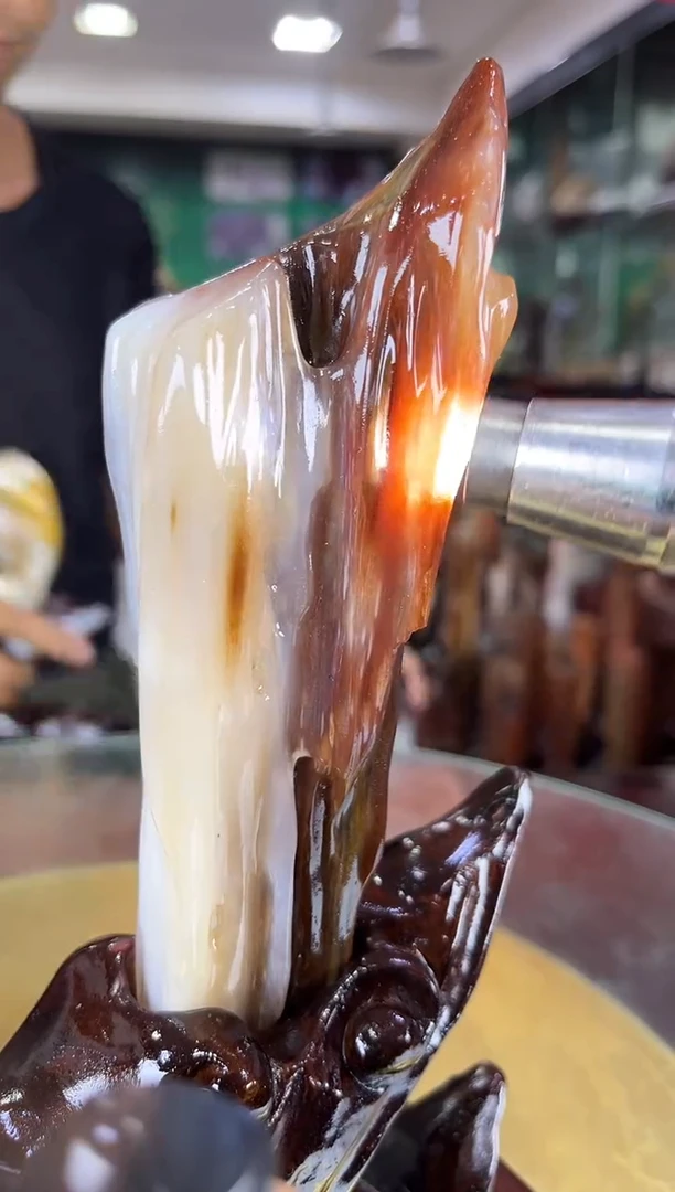 缅甸天然树化玉摆件