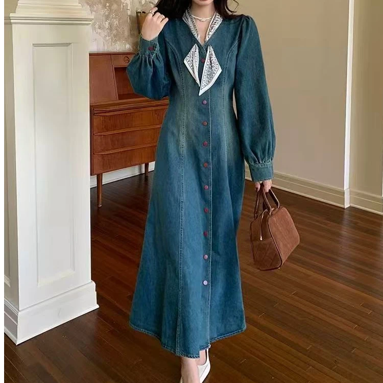 彩虹推荐001-100春秋气质收腰连衣裙