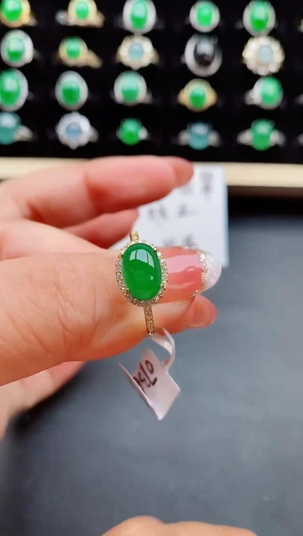 【闪购商品】翡翠戒指银S925镶嵌50800