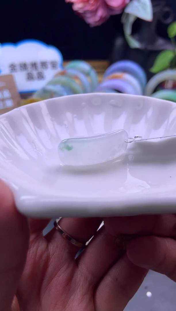 未镶嵌挂件翡翠去*月手牌