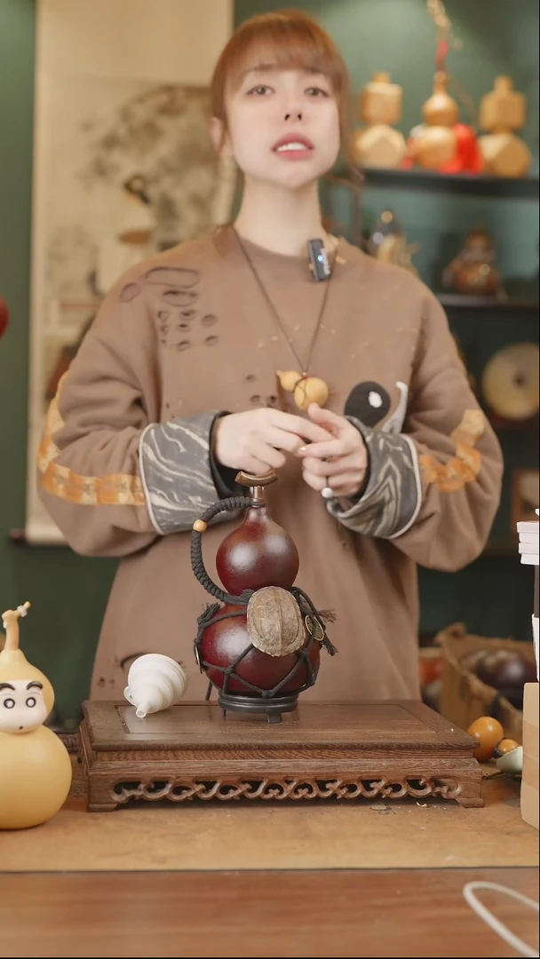 【闪购商品】65号精品天然大漆工艺防渗内胆酒葫芦~