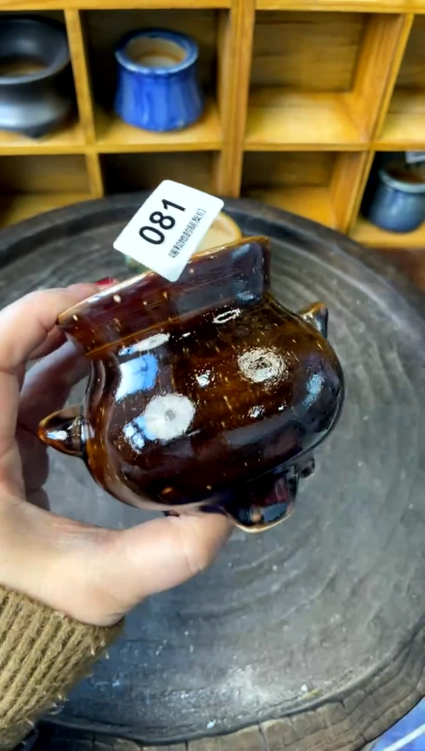 【闪购商品】陶081 内口7【喵喵团圆多肉盆】