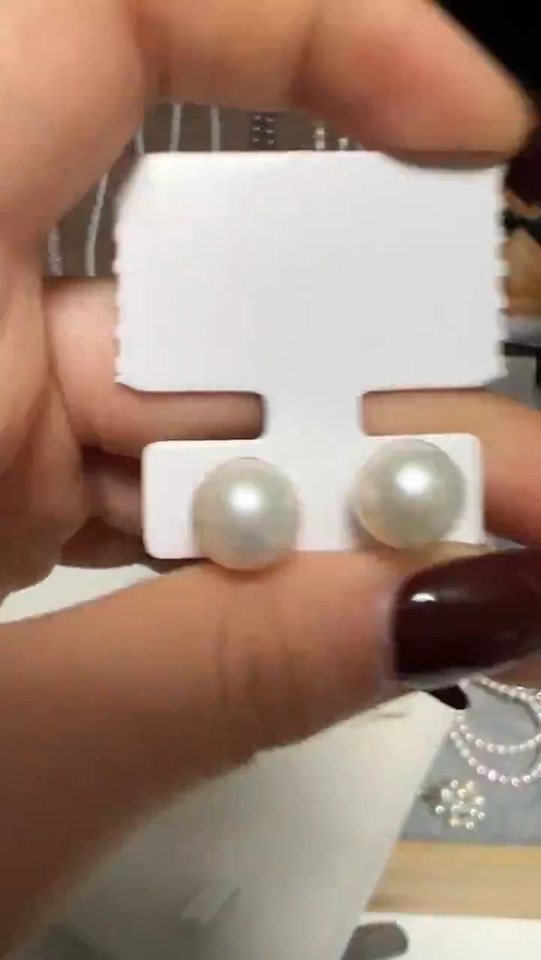 银S925镶嵌耳饰淡水珍珠永丽严选