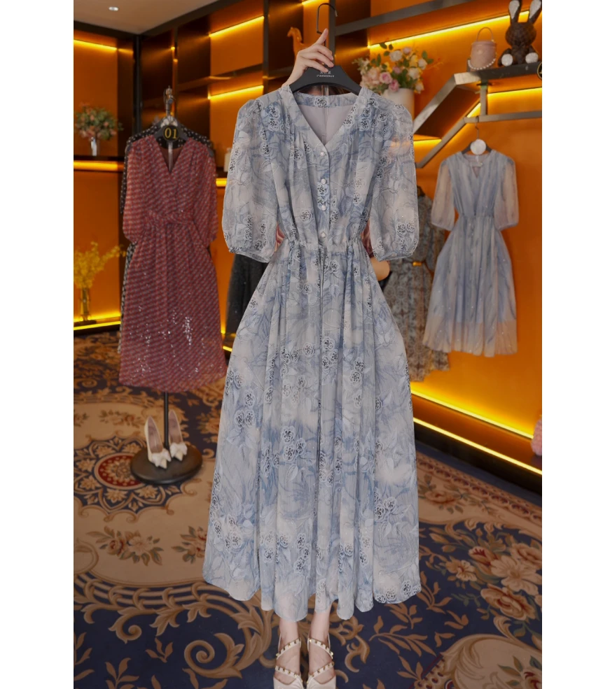 【宠粉价】夏季时尚设计师法式轻奢小众高级感显瘦连衣裙CO-324