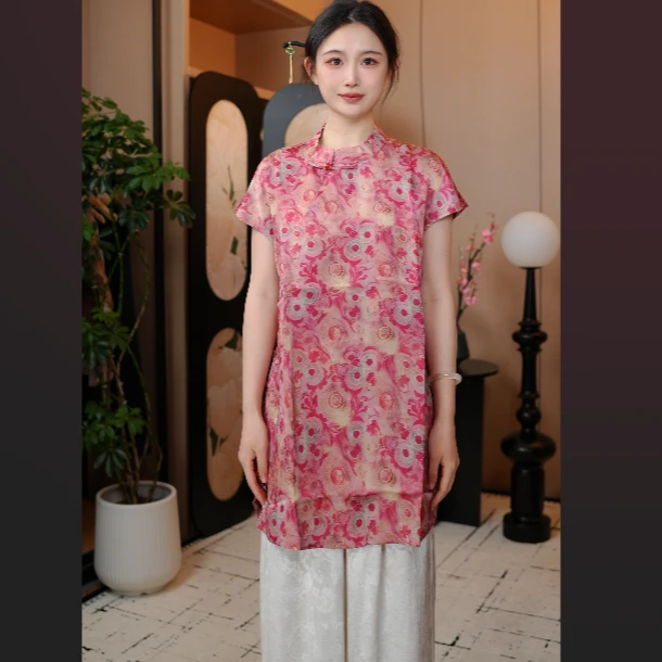 【云熙-八方来财】2025新款国风中长款 无袖坎肩新中式女中长款上衣